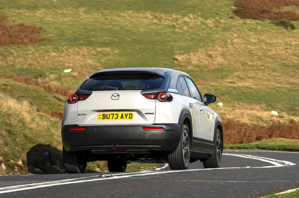 Mazda MX-30 R-EV rear cornering