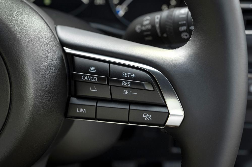 Mazda 3 steering wheel detail