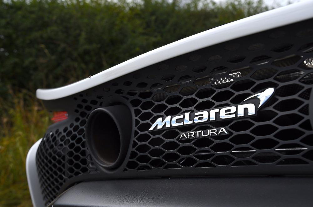 McLaren Artura rear badge detail