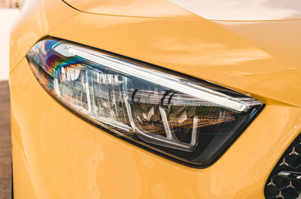Mercedes A-Class headlights detail