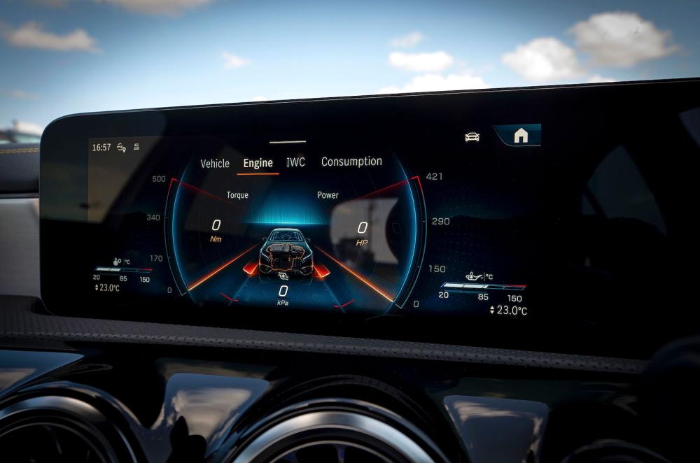 Mercedes-AMG A45 S infotainment touchscreen