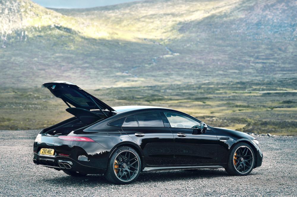 Mercedes-AMG GT 4-door Coupé rear right static boot open