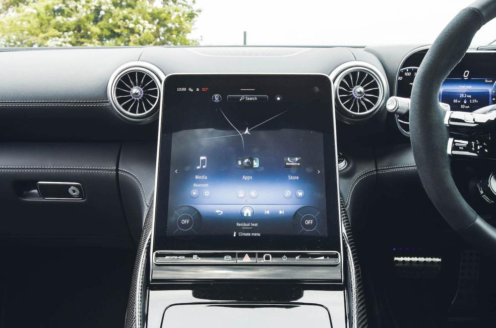 Mercedes-AMG GT infotainment touchscreen