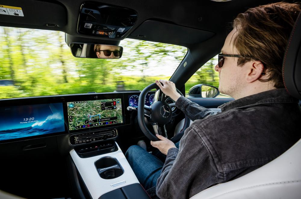 Oliver Young driving the Mercedes CLA Shooting Brake