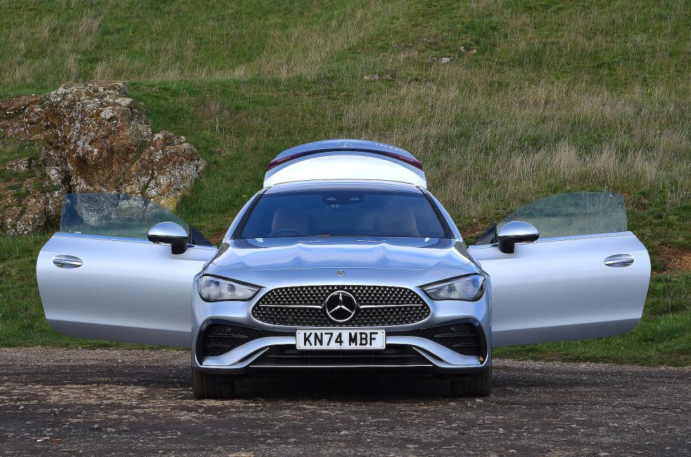 Mercedes CLE front static doors open