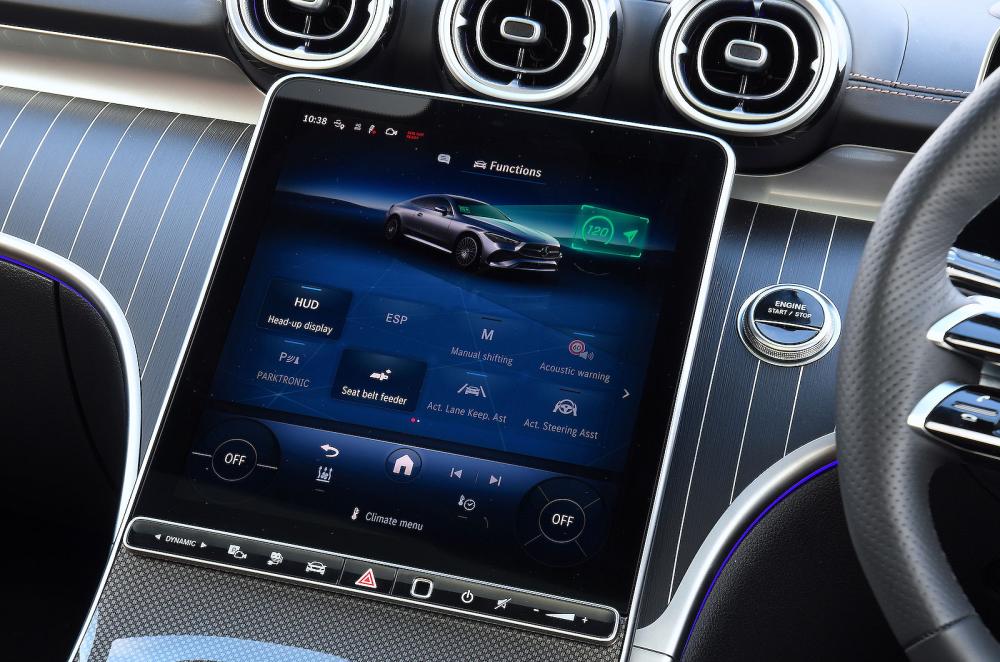 Mercedes CLE infotainment touchscreen
