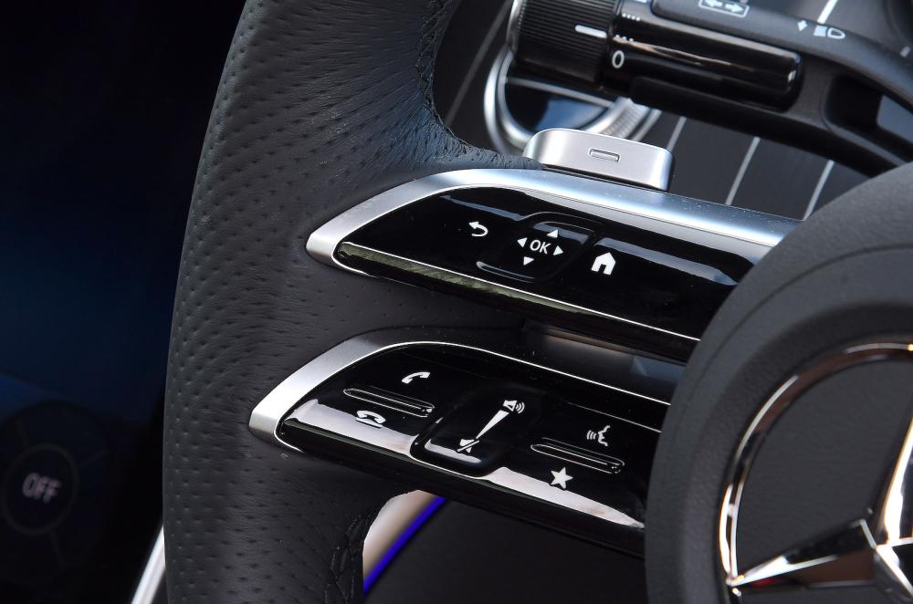 Mercedes CLE steering wheel detail