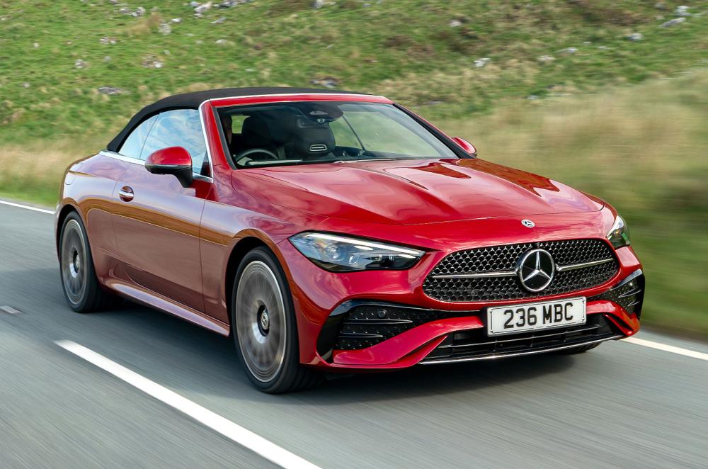 Mercedes CLE Cabriolet front right driving