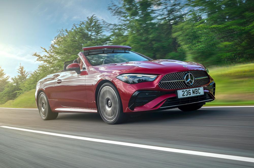 Mercedes CLE Cabriolet front right driving