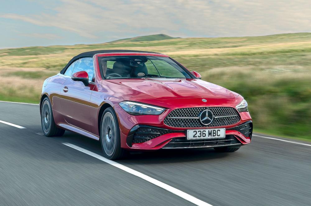 Mercedes CLE Cabriolet front right driving