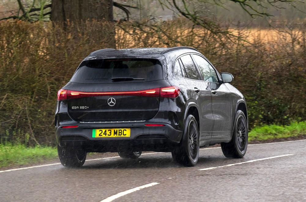 Mercedes EQA rear cornering