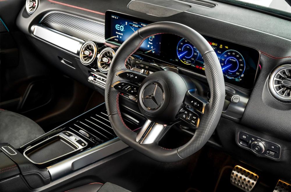 Mercedes EQB interior steering wheel