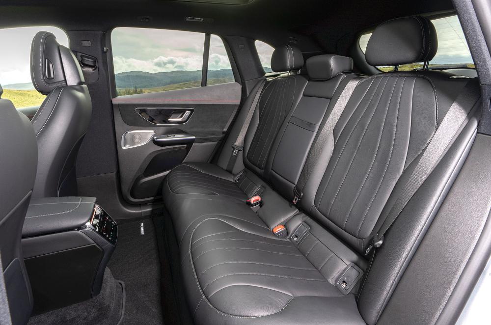Mercedes EQE SUV interior back seats