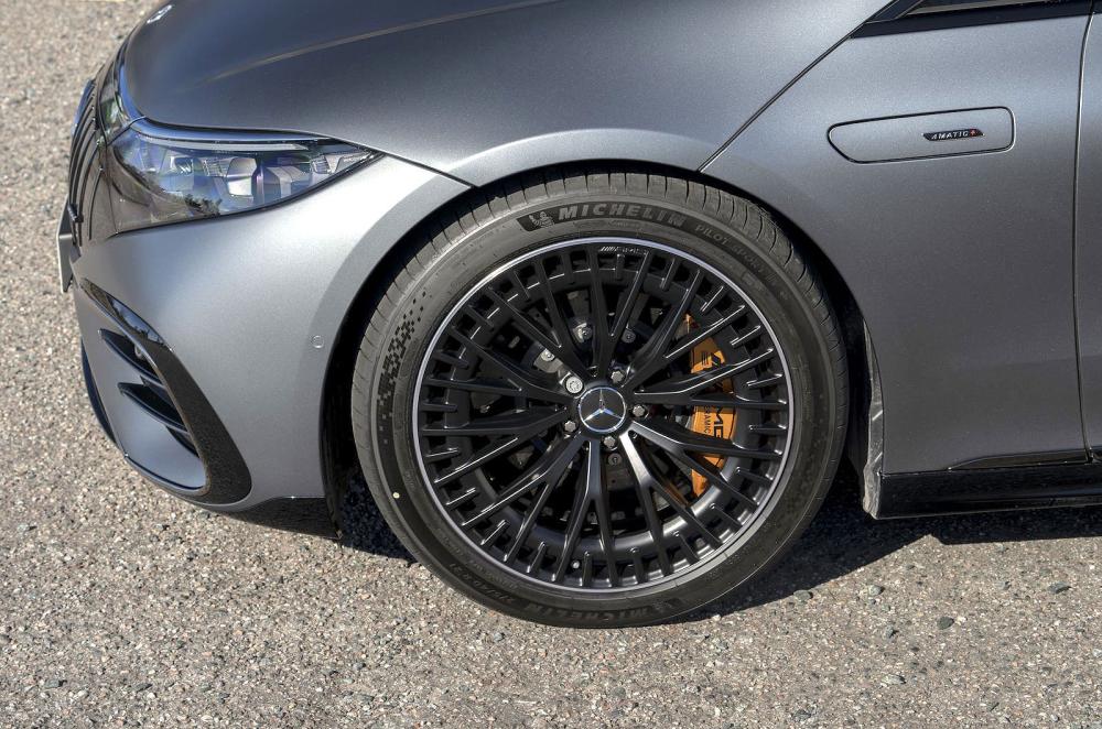 Mercedes EQS alloy wheel detail