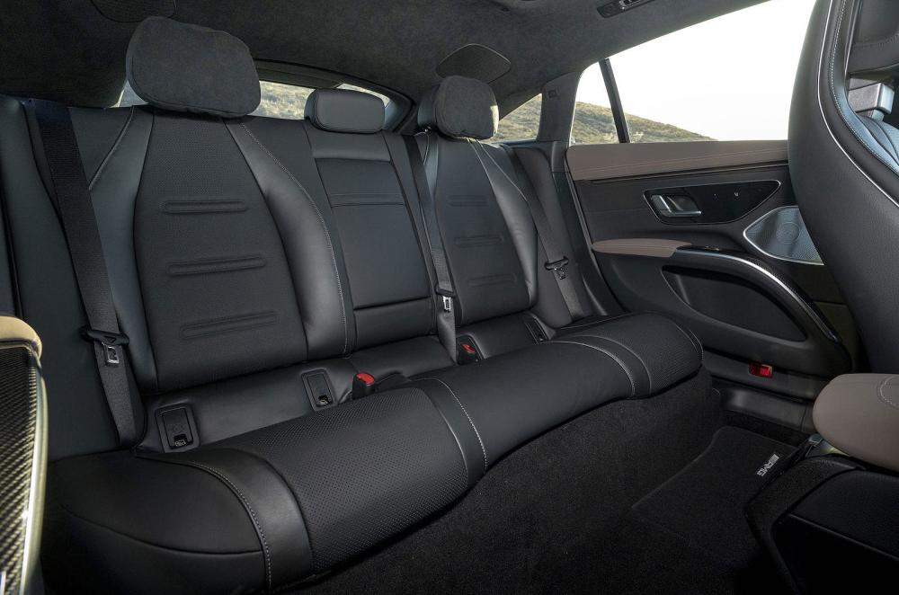 Mercedes EQS interior back seats