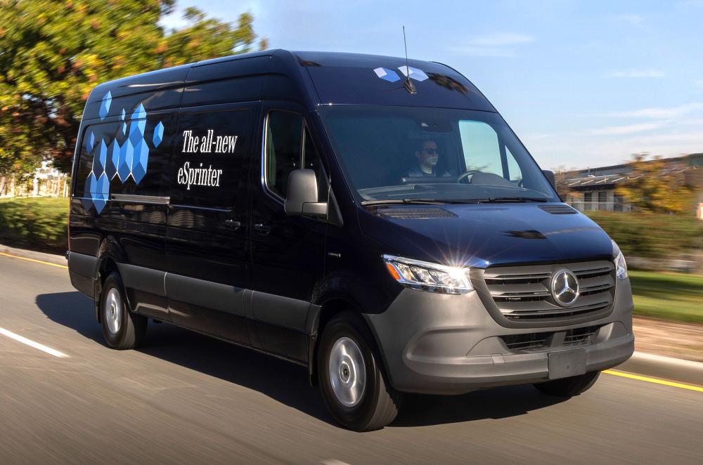 Mercedes eSprinter front right driving