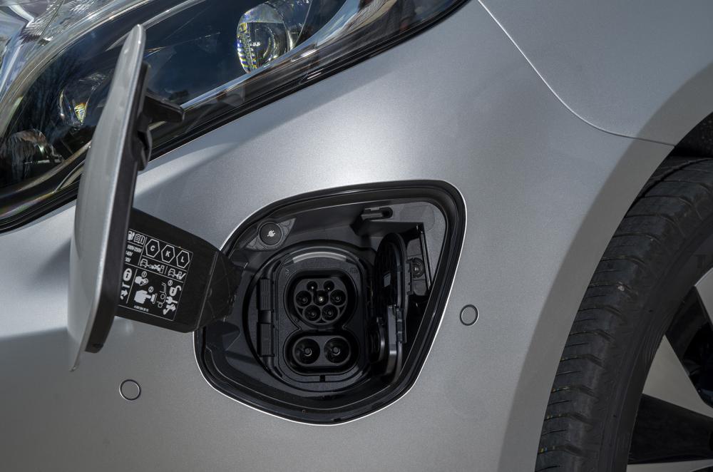 Mercedes eVito charging port detail