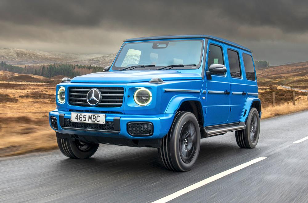 Electric Mercedes G-Class G580 front left driving