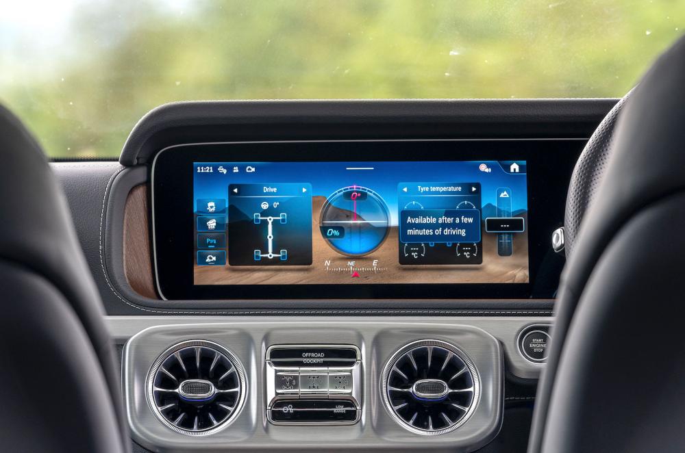 Mercedes G-Class infotainment touchscreen