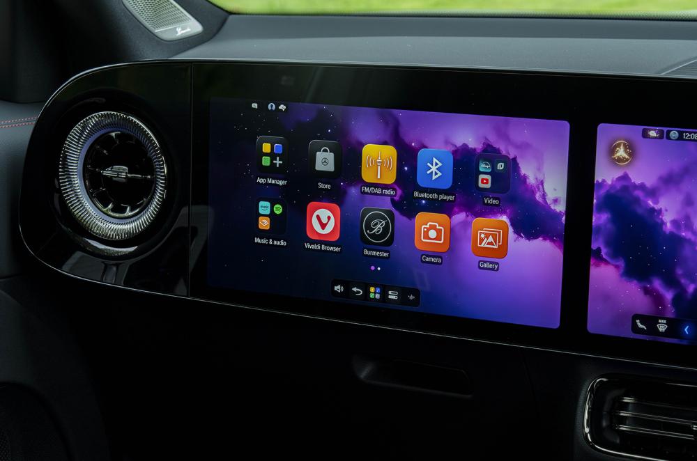 Mercedes GLB passenger touchscreen