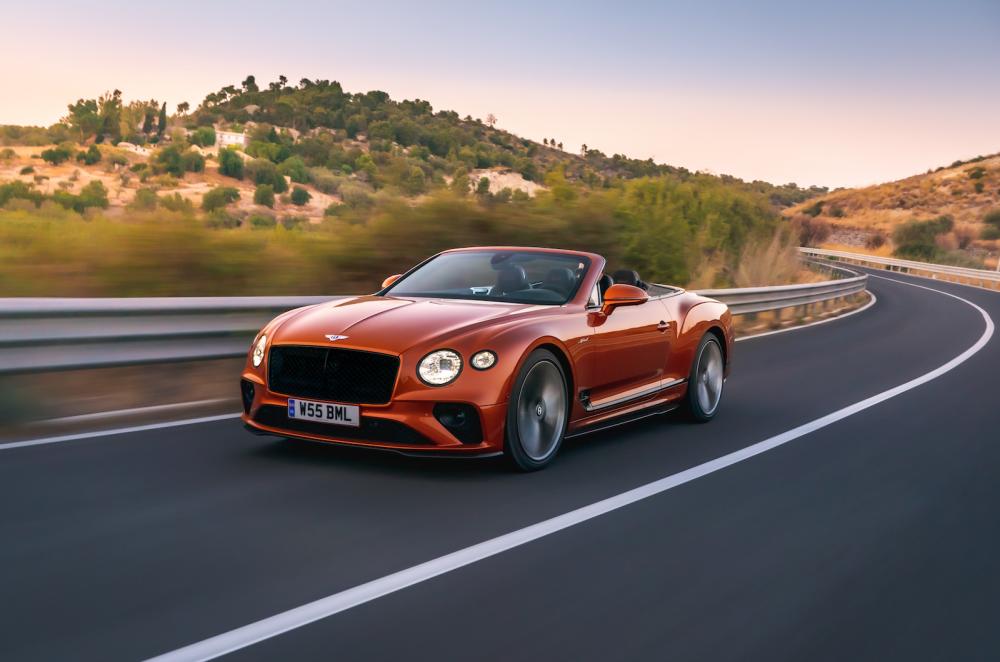 Bentley Continental GT Convertible 2022 front left tracking