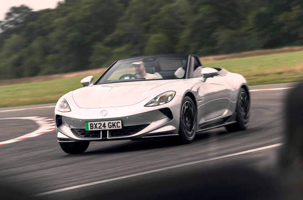 MG Cyberster front cornering