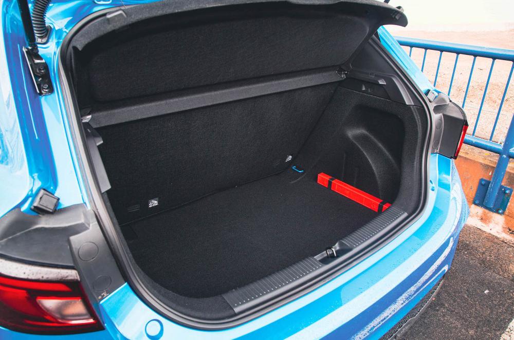 Blue MG3 boot open
