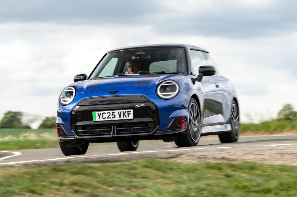 Mini Cooper Electric JCW front cornering
