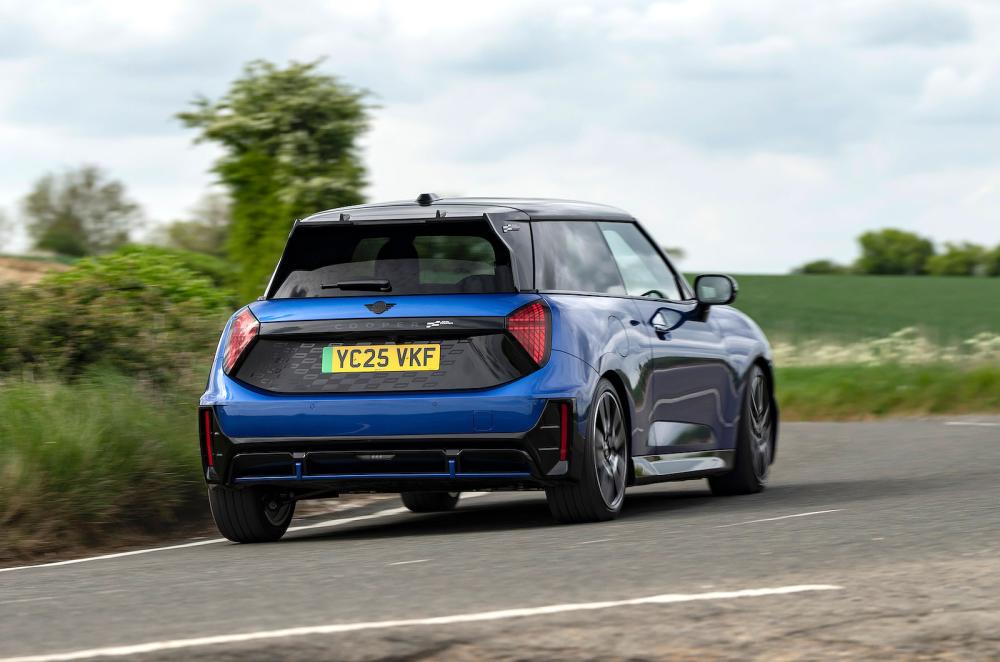 Mini Cooper Electric JCW rear cornering