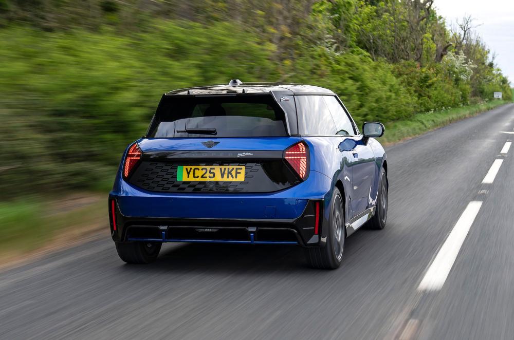 Mini Cooper Electric JCW rear right driving