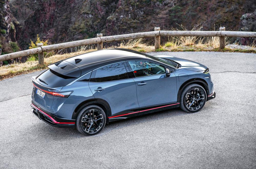 Nissan Ariya Nismo rear right driving