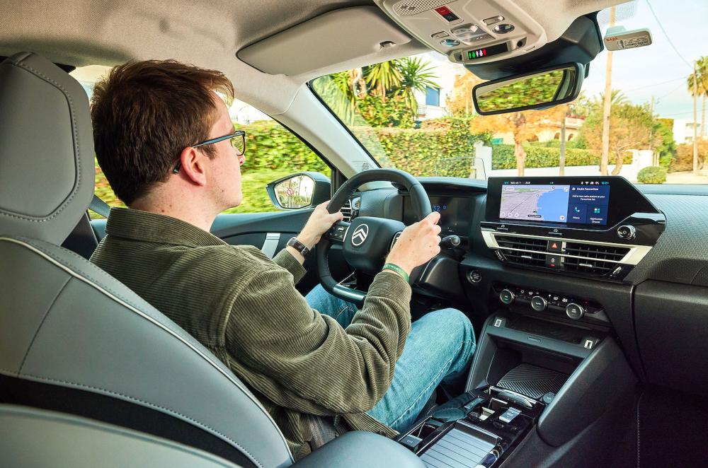 Oliver Young test driving Citroen C4