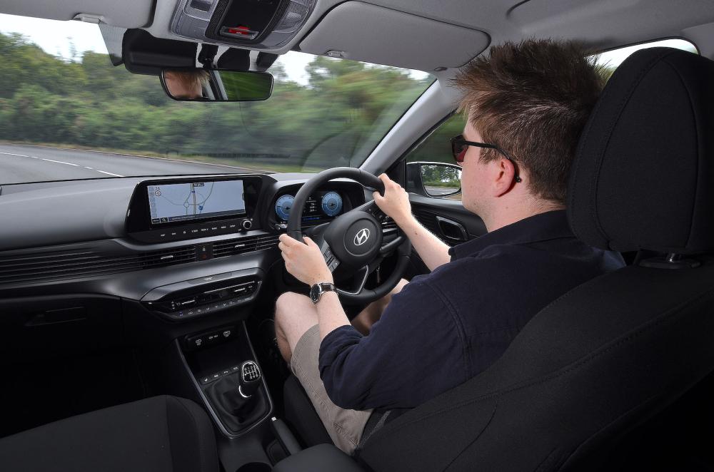 Oliver Young test driving Hyundai i20