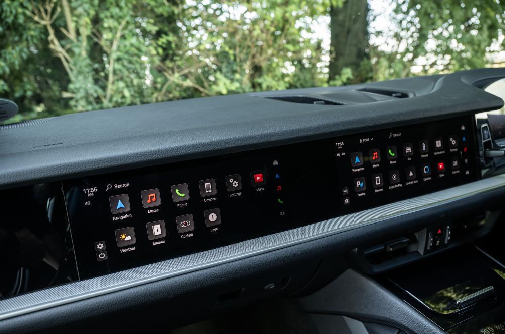 Porsche Cayenne interior touchscreen detail
