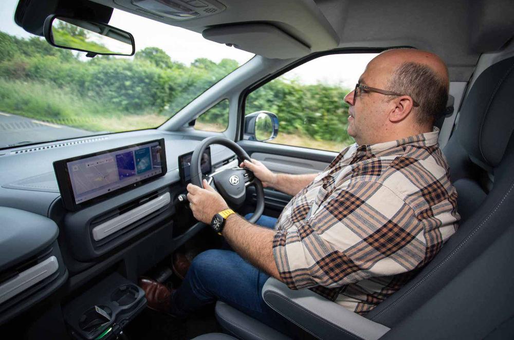 Phil Huff test driving Maxus eDeliver 5