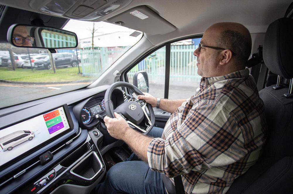 Phil Huff test driving Maxus eDeliver 7