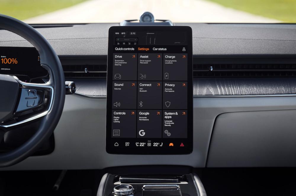 Polestar 3 infotainment touchscreen