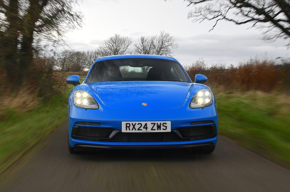 Porsche 718 Cayman front driving