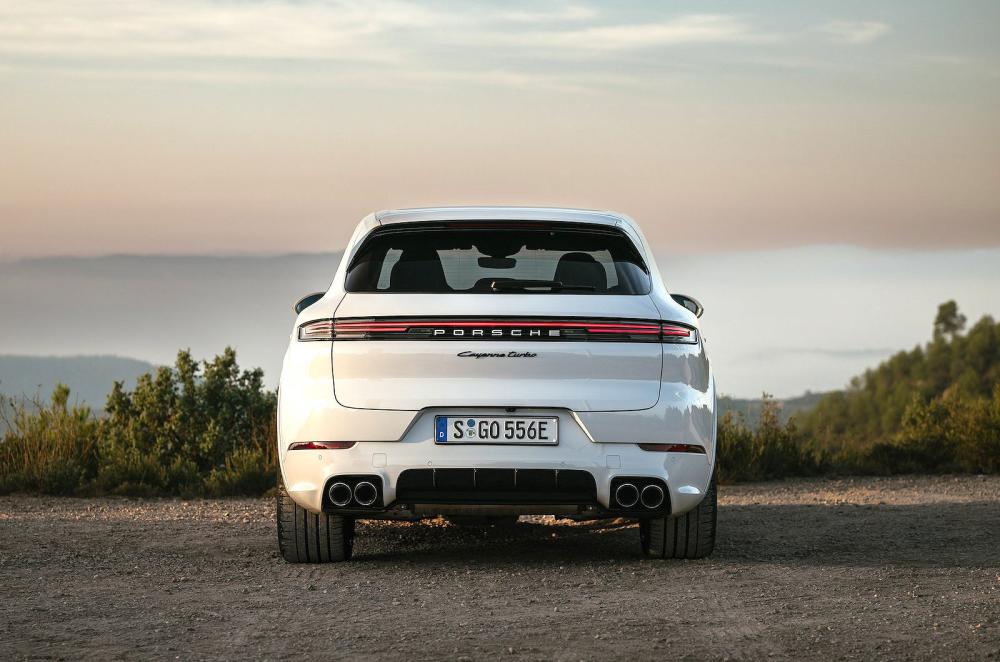 White Porsche Cayenne rear static