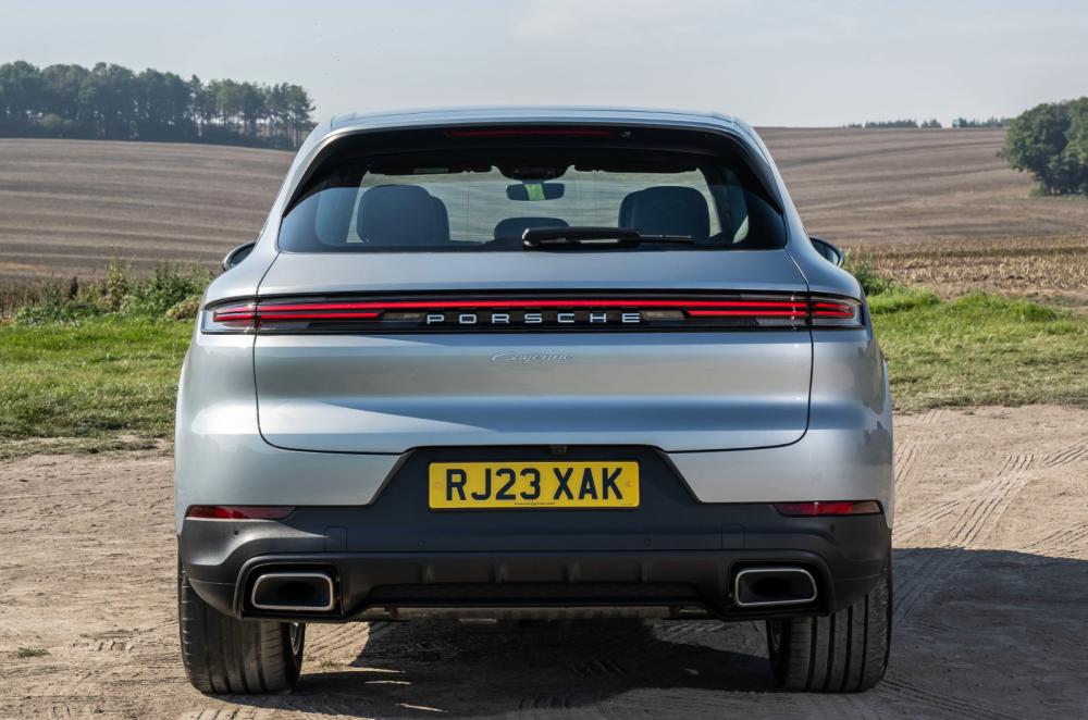 Silver Porsche Cayenne rear static