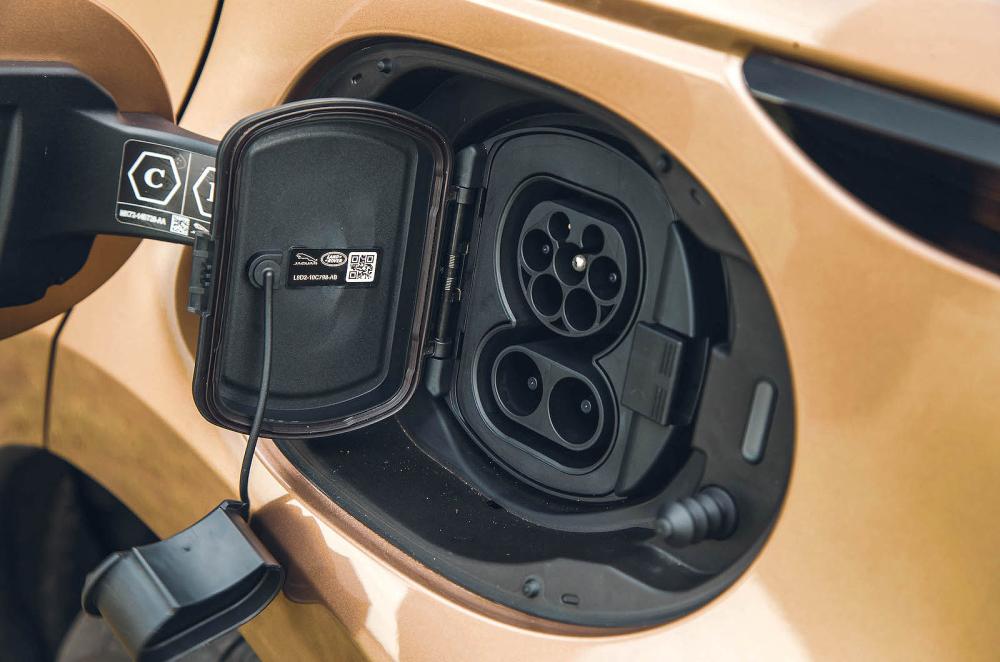 Range Rover Evoque PHEV charging socket