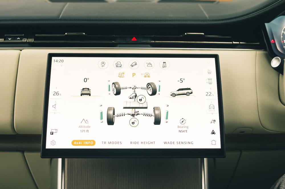 Range Rover infotainment touchscreen