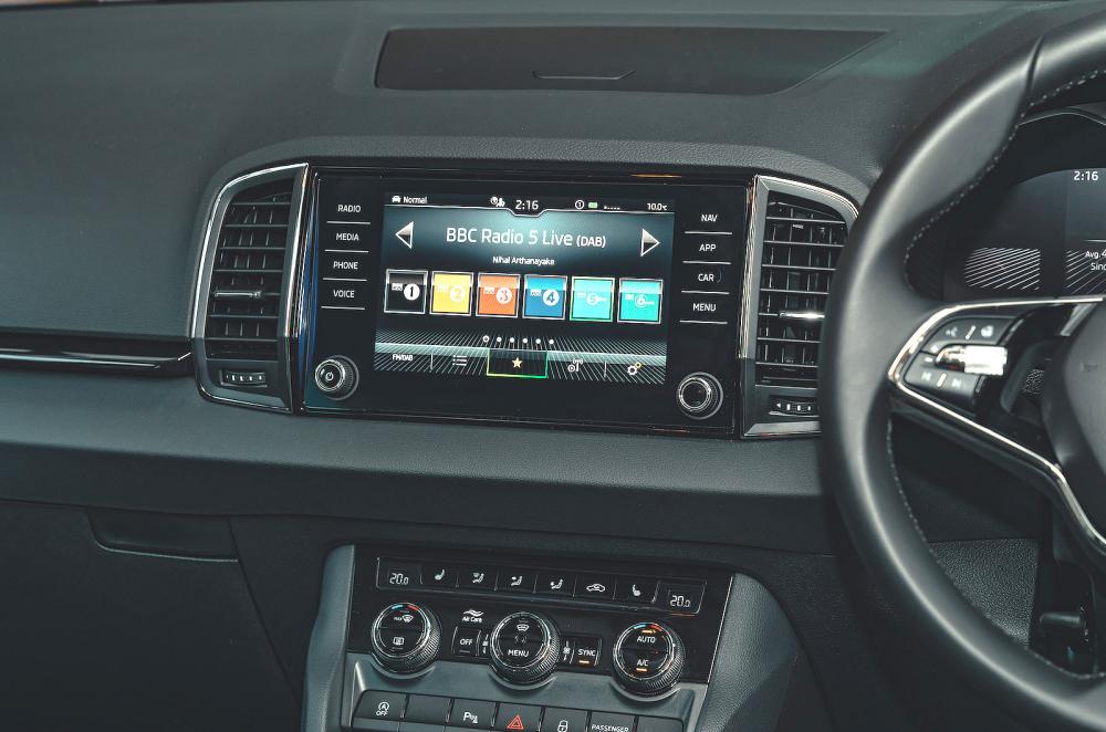 Skoda Karoq infotainment touchscreen