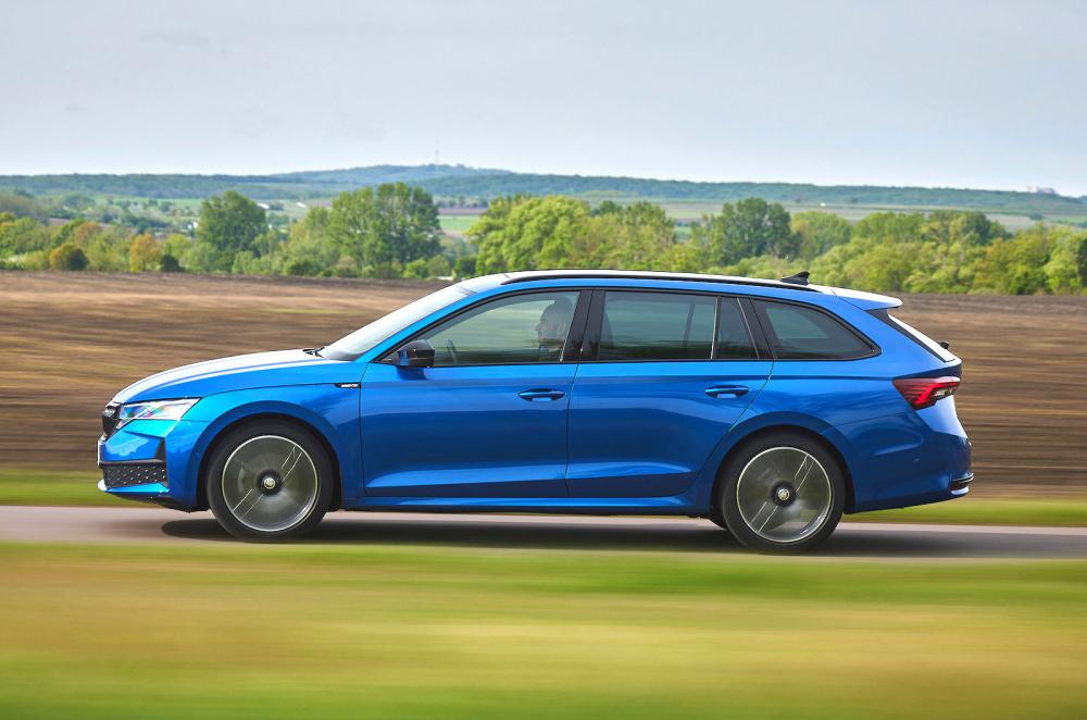 Skoda Octavia Estate left driving