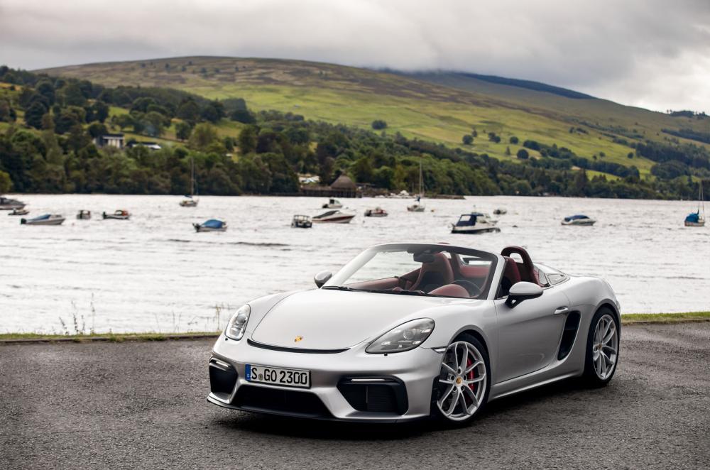 Porsche 718 Boxster Spyder front left static