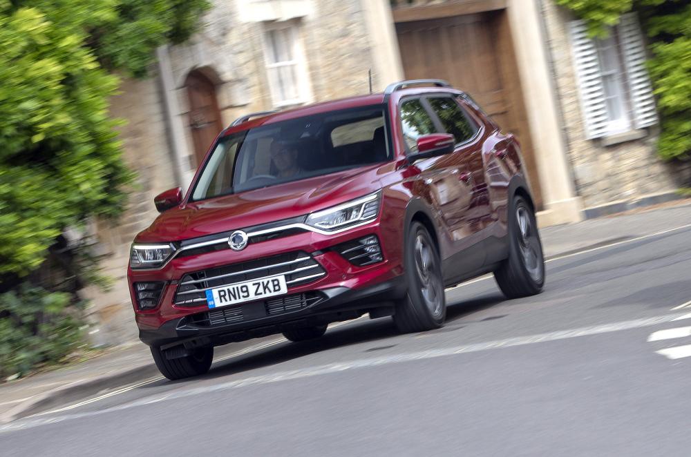 Ssangyong Korando front cornering