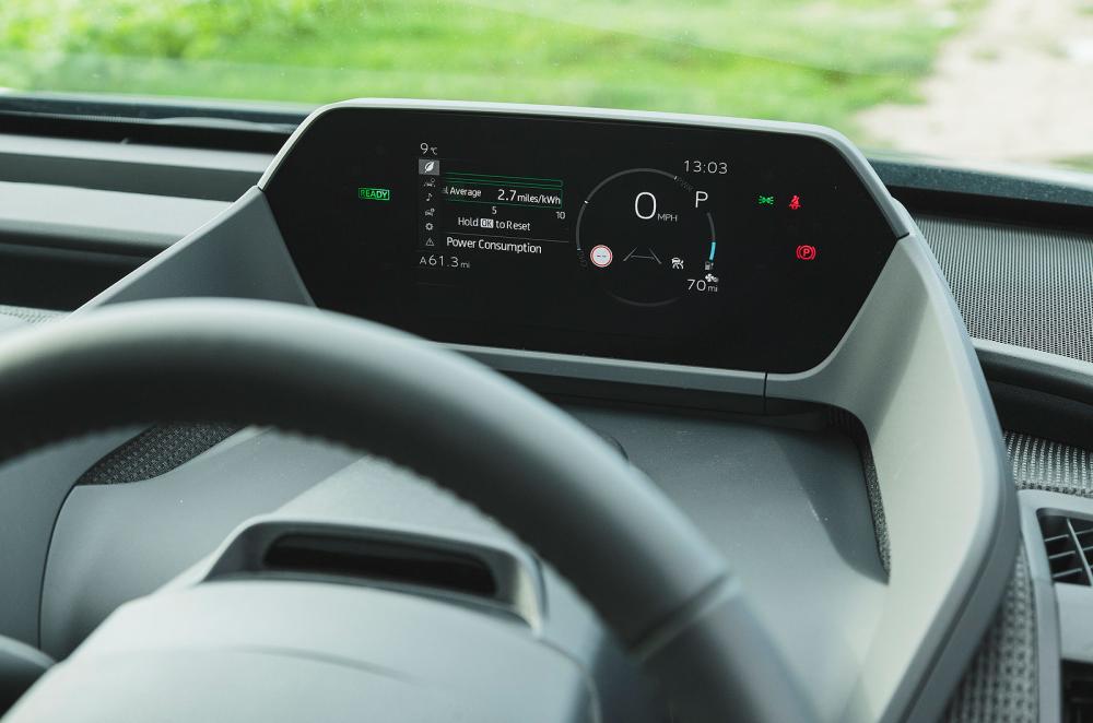 Subaru Solterra interior driver display