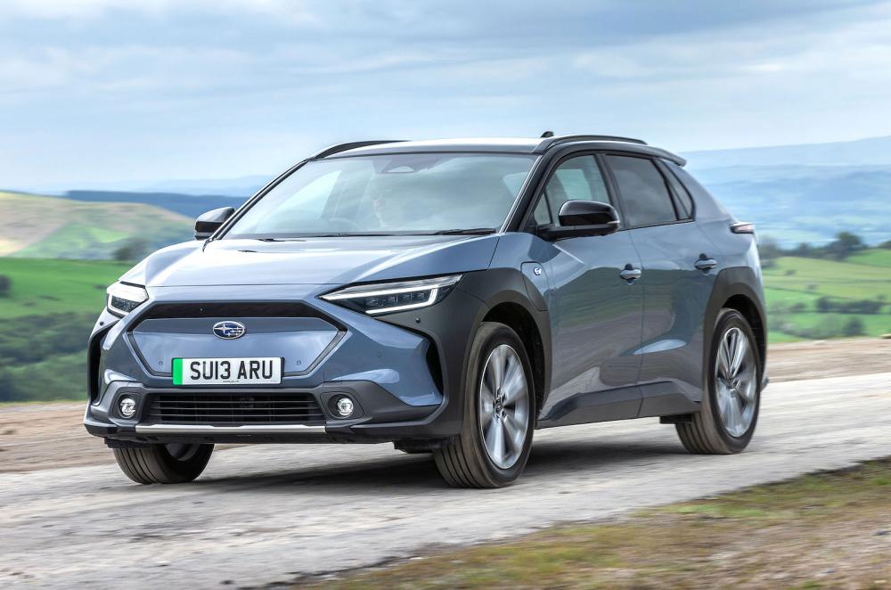 Subaru Solterra front left driving