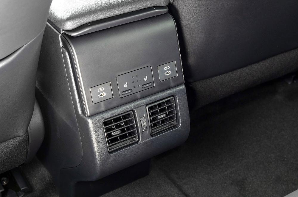 Subaru Solterra rear interior detail