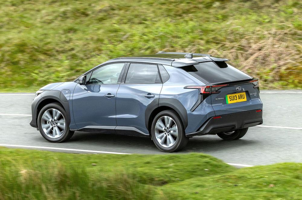 Subaru Solterra rear left driving
